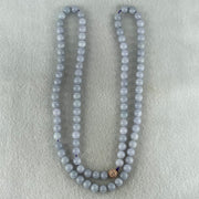 Type A Full Lavender Jadeite Beads Necklace 58.23g 68cm 7.0mm 99 Beads - Huangs Jadeite and Jewelry Pte Ltd