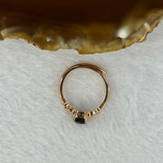 Natural Elbaite Tourmaline in 925 Sliver Ring in Rose Gold Color (Adjustable Size) 1.77g 5.2 by 4.9 by 3.9mm - Huangs Jadeite and Jewelry Pte Ltd