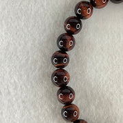 Natural Red Tiger's Eye Quartz Beads Bracelet 18.07g 15.5cm 8.3mm 23 Beads - Huangs Jadeite and Jewelry Pte Ltd