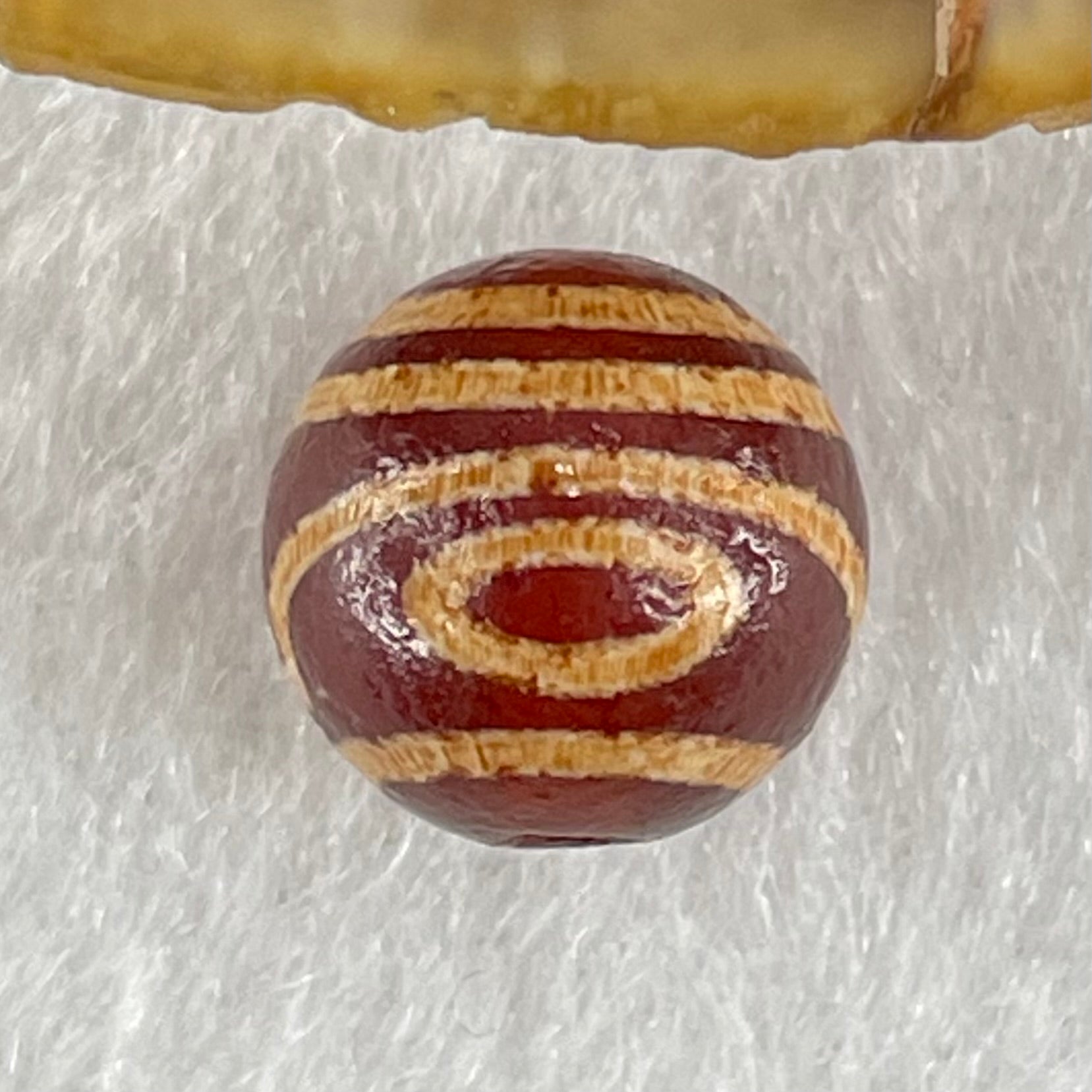 Natural Powerful Tibetan Old Oily Agate 2 Eye Dzi Bead Heavenly Master (Tian Zhu) 二眼天珠 1.42g 10.1 by 10.3mm - Huangs Jadeite and Jewelry Pte Ltd