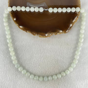 Type A Light Green Jadeite Beads Necklace 92.24g 54cm 9.9mm 56 Beads - Huangs Jadeite and Jewelry Pte Ltd