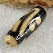 Natural Powerful Tibetan Old Oily Agate Thousand Hand Zha Ji La Mu Dzi Bead Heavenly Master (Tian Zhu) 千手扎基拉姆天珠 8.39g 37.5 by 12.2mm - Huangs Jadeite and Jewelry Pte Ltd