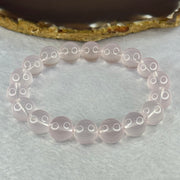 Natural Rose Quartz Beads Bracelet 天然玫瑰石英珠手链 40.12g 11.9mm 18 Beads - Huangs Jadeite and Jewelry Pte Ltd
