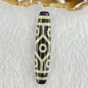 Natural Powerful Tibetan Old Oily Agate 9 Eyes Dzi Bead Heavenly Master (Tian Zhu) 九眼天诛 13.91g 57.4 by 12.8mm - Huangs Jadeite and Jewelry Pte Ltd