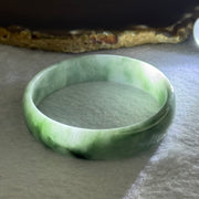 Type A Deep Green and Lavender Piao Hua Jadeite Bangle 27.61g Internal Diameter 52.4mm 12.6 by 5.5mm (Internal Line) - Huangs Jadeite and Jewelry Pte Ltd