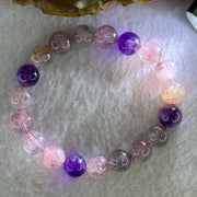 Natural Super 7 Beads Bracelet 32.24g 17.5cm 11.0mm 19 Beads - Huangs Jadeite and Jewelry Pte Ltd