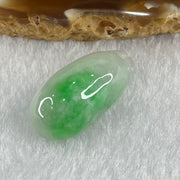 Type A Faint Lavender Green with Apple Green Vein Jadeite Melon Pendant 6.39g 26.6 by 12.1 by 9.9mm - Huangs Jadeite and Jewelry Pte Ltd