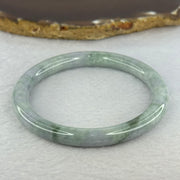 Type A Deep Lavender and Green Piao Hua Jadeite Bangle 31.99g Internal Diameter 57.0mm 8.0 by 8.0mm (Slight Internal Line) - Huangs Jadeite and Jewelry Pte Ltd