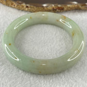 Type A Light Apple Green with Brownish Red Patches Jadeite Bangle 69.71g Internal Diameter 52.8mm 12.4 by 11.0mm (Close to Perfect) - Huangs Jadeite and Jewelry Pte Ltd
