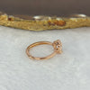 Natural Pink Morganite Beryl in 925 Sliver Rose Gold Color Ring (Adjustable Size) 1.65g 7.8 by 5.8 by 2.8mm - Huangs Jadeite and Jewelry Pte Ltd