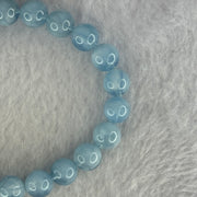 Natural Aquamarine Beads Bracelet 23.56g 16.5cm 9.4mm 21 Beads - Huangs Jadeite and Jewelry Pte Ltd