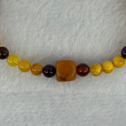Natural Mixed Color Old Amber Beads Bracelet 天然老腊手链 3.67g 5.9mm 33 Beads 8.6mm 1pcs - Huangs Jadeite and Jewelry Pte Ltd