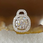 1.0 Ct Colourless Round Brilliant Diameter 6.5mm VVS1 Excellent Cut Moissanite Excellent Polish Excellent Symmetry None Florescence in S925 Silver Pendant GRA 218553559 - Huangs Jadeite and Jewelry Pte Ltd