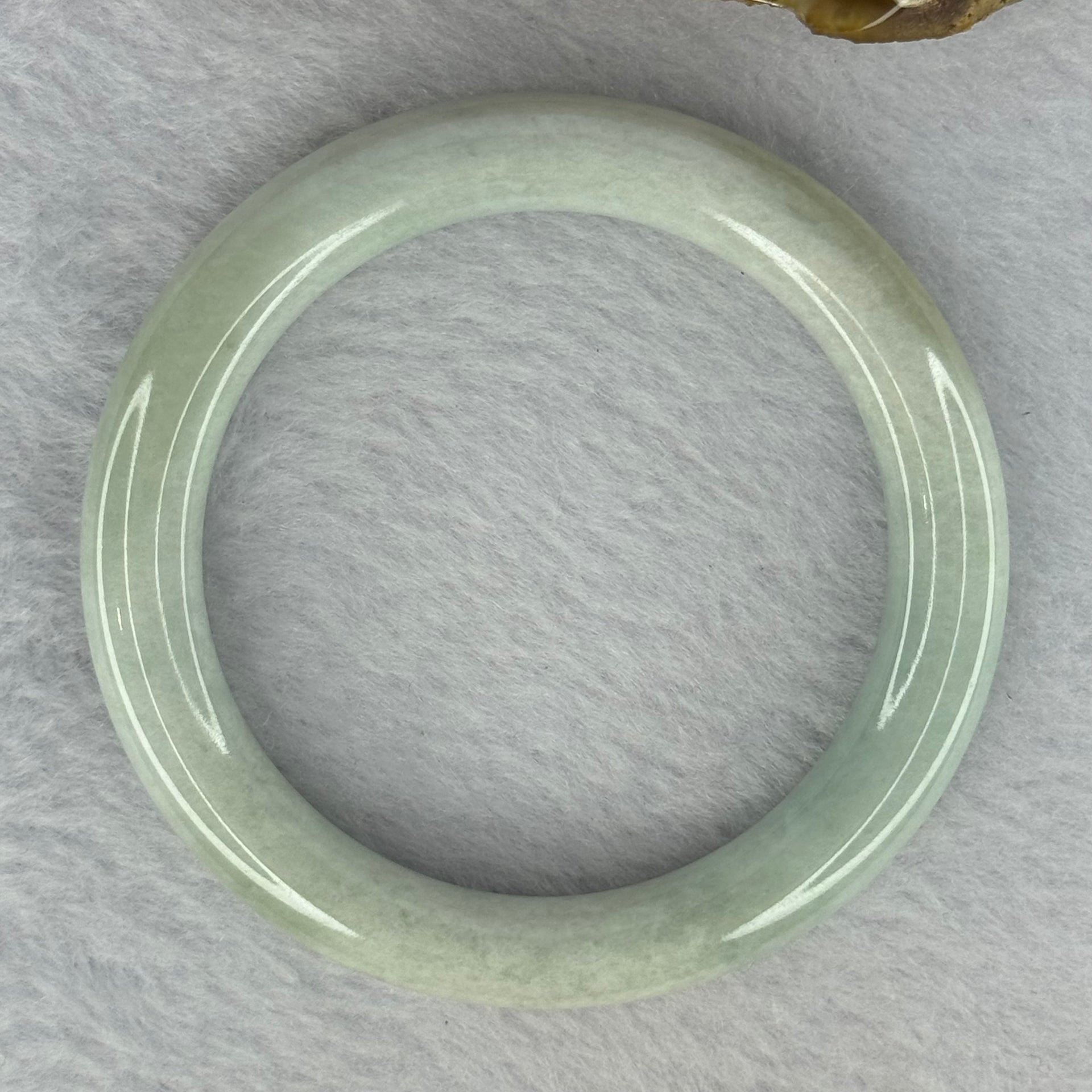 Type A Sky Blue Jadeite Bangle 36.84g Internal Diameter 51.0mm  8.5 by 9.1mm (Slight Internal Line) - Huangs Jadeite and Jewelry Pte Ltd