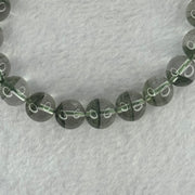 Very Good Grade Natural Green Phantom Quartz Beads Bracelet 28.83.g 17.5cm 10.3mm 20 Beads - Huangs Jadeite and Jewelry Pte Ltd
