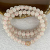 Type A Semi Icy Pink Jadeite Beads Necklace 98 Beads 7.2mm 58.62g - Huangs Jadeite and Jewelry Pte Ltd