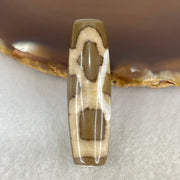 Natural Powerful Tibetan Old Oily Agate Cai Shen Dzi Bead Heavenly Master (Tian Zhu) 财神长天珠 9.35g 39.5 by 12.1mm - Huangs Jadeite and Jewelry Pte Ltd