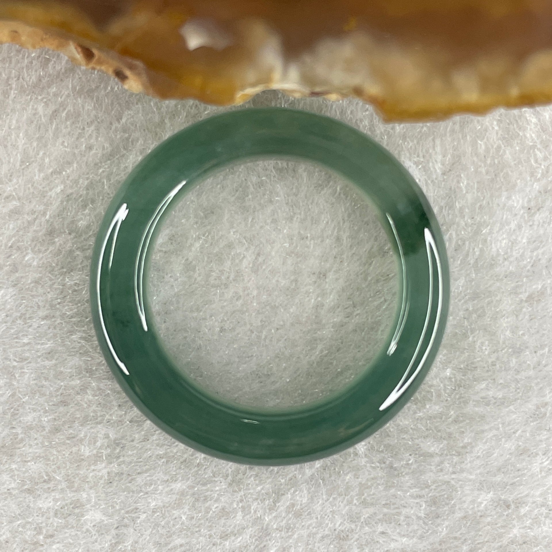Certified Natural Type A Icy Blueish Green Jadeite Ring 3.48g 4.7 by 4.0mm US 7.4 HK 16.4 (Perfect) - Huangs Jadeite and Jewelry Pte Ltd