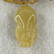 Natural Golden Rutilated Quartz Pixiu Charm 13.79g 33.3 by 17.9 by 14.6mm - Huangs Jadeite and Jewelry Pte Ltd