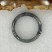 Type A Icy Wuji Grey Black Jadeite Ring 2.63g 5.1 by 3.1mm US8 HK17.5 (Very Slight Fine Internal Lines) - Huangs Jadeite and Jewelry Pte Ltd