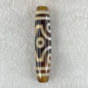 Natural Powerful Tibetan Old Oily Agate 6 Eyes with Zha Ji La Mu Female Cai Shen Carvings Dzi Bead Heavenly Master (Tian Zhu) 三眼扎基拉姆女财神天珠 13.25g 57.8 by 12.7mm - Huangs Jadeite and Jewelry Pte Ltd