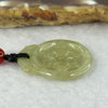 Type A Yellowish Green Jadeite Flower Pendent 4.15g 26.6 by 22.3 by 2.8mm - Huangs Jadeite and Jewelry Pte Ltd