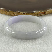 Natural Type A Bright Lavender with Light Green Jadeite Oval Bangle 32.80g Inner Diameter 54.3mm 11.6 by 6.0mm (Internal Line) - Huangs Jadeite and Jewelry Pte Ltd