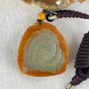 Grandmaster Type A Translucent Brownish Orange to Brownish Red with Light Blueish Green Jadeite Bird with Flower 花开富贵 Pendant 53.67g 49.27 by 46.37 by 12.66mm With NGI Cert 82838746 - Huangs Jadeite and Jewelry Pte Ltd