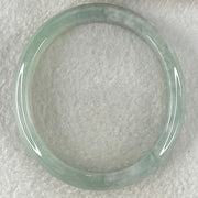 Type A Jelly Light Blueish Green Faint Lavender Jadeite Oval Bangle 36.71g Internal Diameter 54.4mm 11.8 by 6.7mm (Close to Perfect) - Huangs Jadeite and Jewelry Pte Ltd