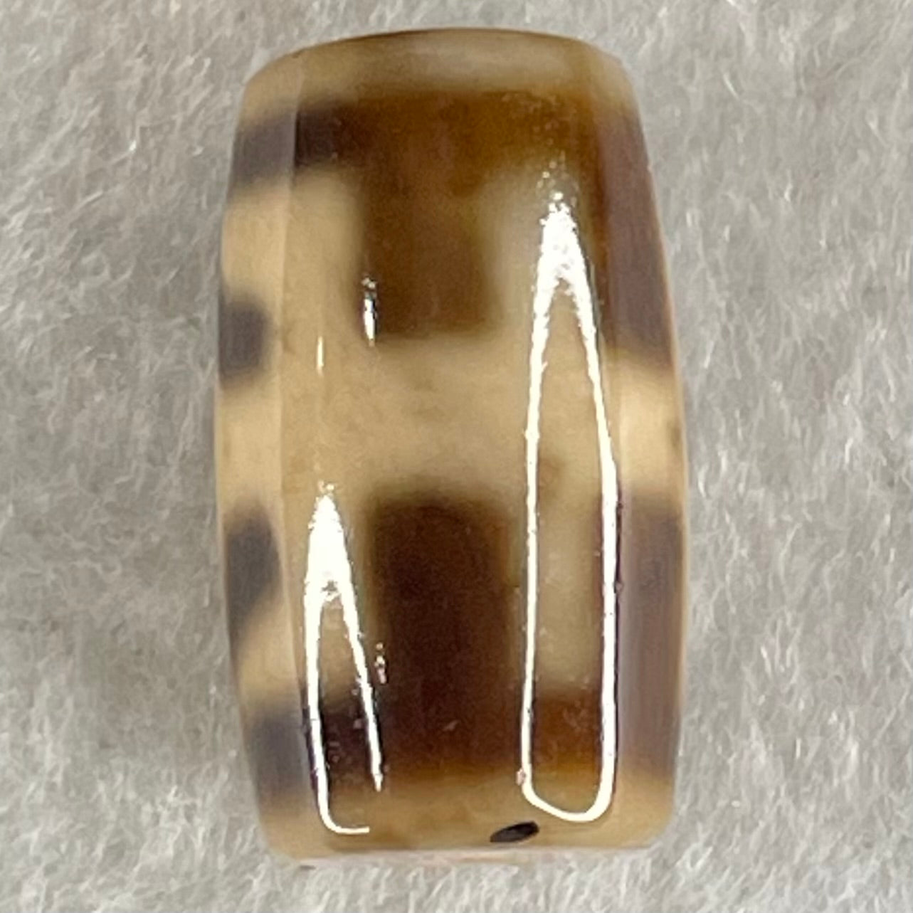 Natural Powerful Tibetan Old Oily Agate Patina Guiren Tairen Human Dzi Bead Totem Amulet Heavenly Master (Tian Zhu) 贵人天诛 4.60g 19.7 by 11.4mm - Huangs Jadeite and Jewelry Pte Ltd