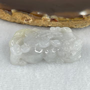 Special Natural Type A Lavender with Yellowish Spot Jadeite Male Pixiu Pendant 22.49g 40.3 by 20.8 by 12.3mm - Huangs Jadeite and Jewelry Pte Ltd