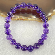 Very Good Grade Natural Amethyst Bracelet 23.10g 16.5cm 9.3mm 22 Beads - Huangs Jadeite and Jewelry Pte Ltd
