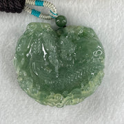 Grand Master Type A Semi Icy Light Green Jadeite Pixiu with 3 Baby Pixiu Double Side Pendant 75.67g 49.0 by 53.5 by 13.3mm - Huangs Jadeite and Jewelry Pte Ltd