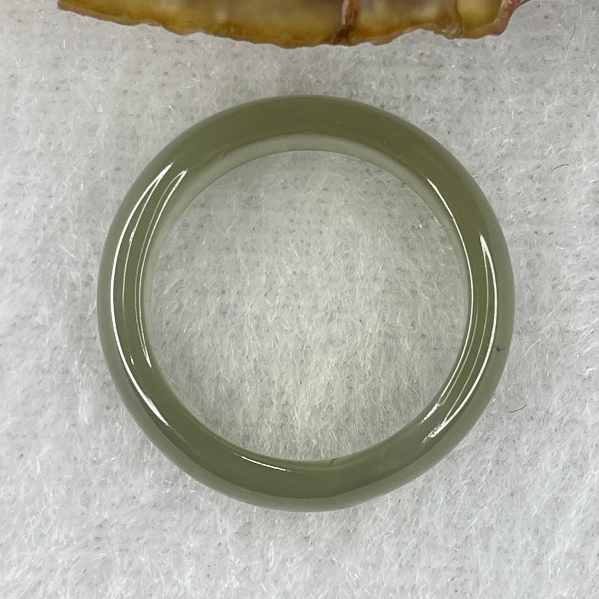 Natural Green Agate Ring 2.23g 5.7 by 2.8mm US 7.4 HK 16.5 - Huangs Jadeite and Jewelry Pte Ltd