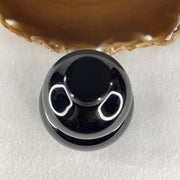 Natural Black Obsidian Hulu Display 301.75g 84.5 by 56.8mm - Huangs Jadeite and Jewelry Pte Ltd