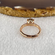 Champagne Color Cubic Zircoina in S925 Sliver in Rose Gold Color Ring 2.17g 6.3 by 3.6mm - Huangs Jadeite and Jewelry Pte Ltd