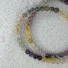 Natural Mixed Colours Fluorite Necklace 51.34g 7.7mm 76 Beads 54cm Elastic - Huangs Jadeite and Jewelry Pte Ltd