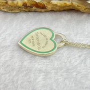(Pre-Love) S925 Sliver Tiffany & Co Heart Necklace 7.84g 25.4 by 20.7 by 1.8mm - Huangs Jadeite and Jewelry Pte Ltd