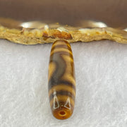 Natural Powerful Tibetan Old Oily Agate Sky Door Serenity 1 Eye Dzi Bead Heavenly Master (Tian Zhu) 一眼天诛 8.19g 39.0 by 11.7mm - Huangs Jadeite and Jewelry Pte Ltd