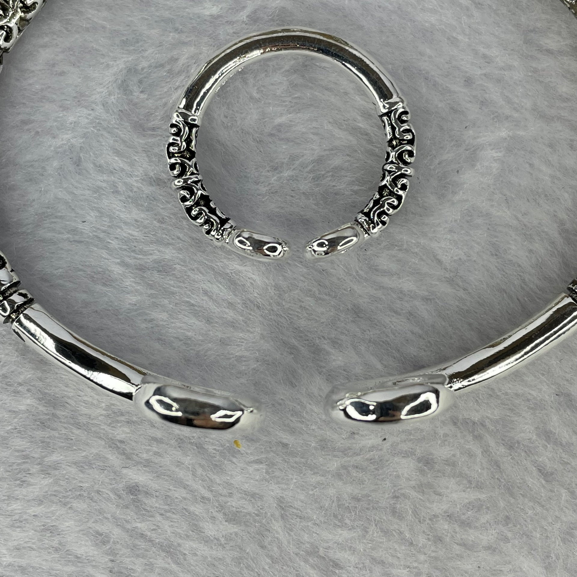 925 Sliver in Sliver Colour Monkey God/King Tightening Curse Bracelet and Ring Set 21.78g 13.6 by 5.4 mm / 3.39g 8.1 by 2.8 mm - Huangs Jadeite and Jewelry Pte Ltd