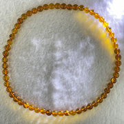 Natural Gold Yellow Amber Elastic Necklace 天然黄琥珀项链 9.24g 32cm 6.7mm 59 Beads - Huangs Jadeite and Jewelry Pte Ltd