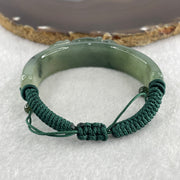 Natural Type A Jelly Green with Dark Green Piao Hua Jadeite Carp Fish with Coin Bracelet 37.48g 16cm 14.0 by 11.8mm - Huangs Jadeite and Jewelry Pte Ltd