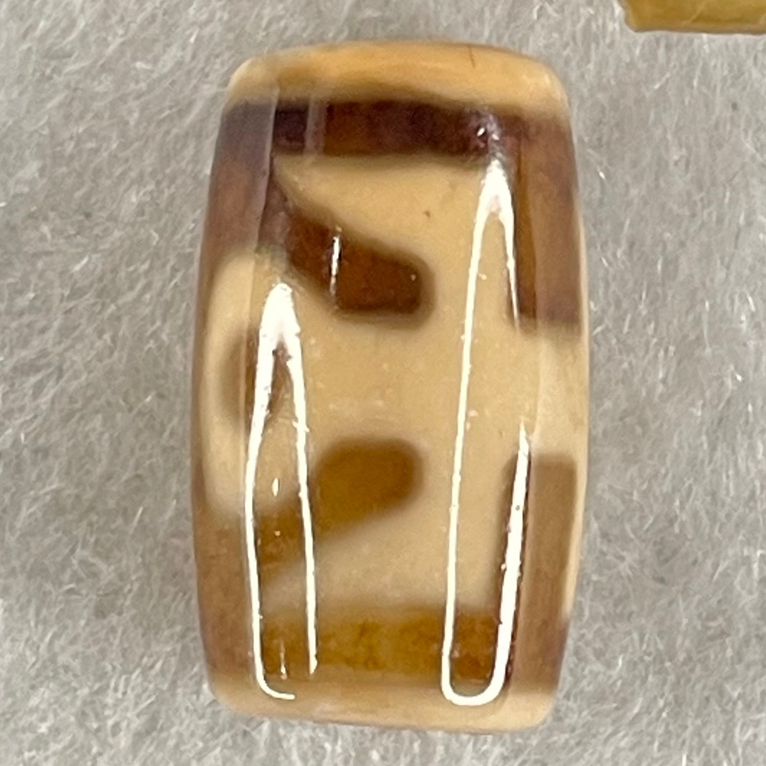 Natural Powerful Tibetan Old Oily Agate Patina Guiren Tairen Human Dzi Bead Totem Amulet Heavenly Master (Tian Zhu) 贵人天诛 4.76g 19.9 by 11.7mm - Huangs Jadeite and Jewelry Pte Ltd