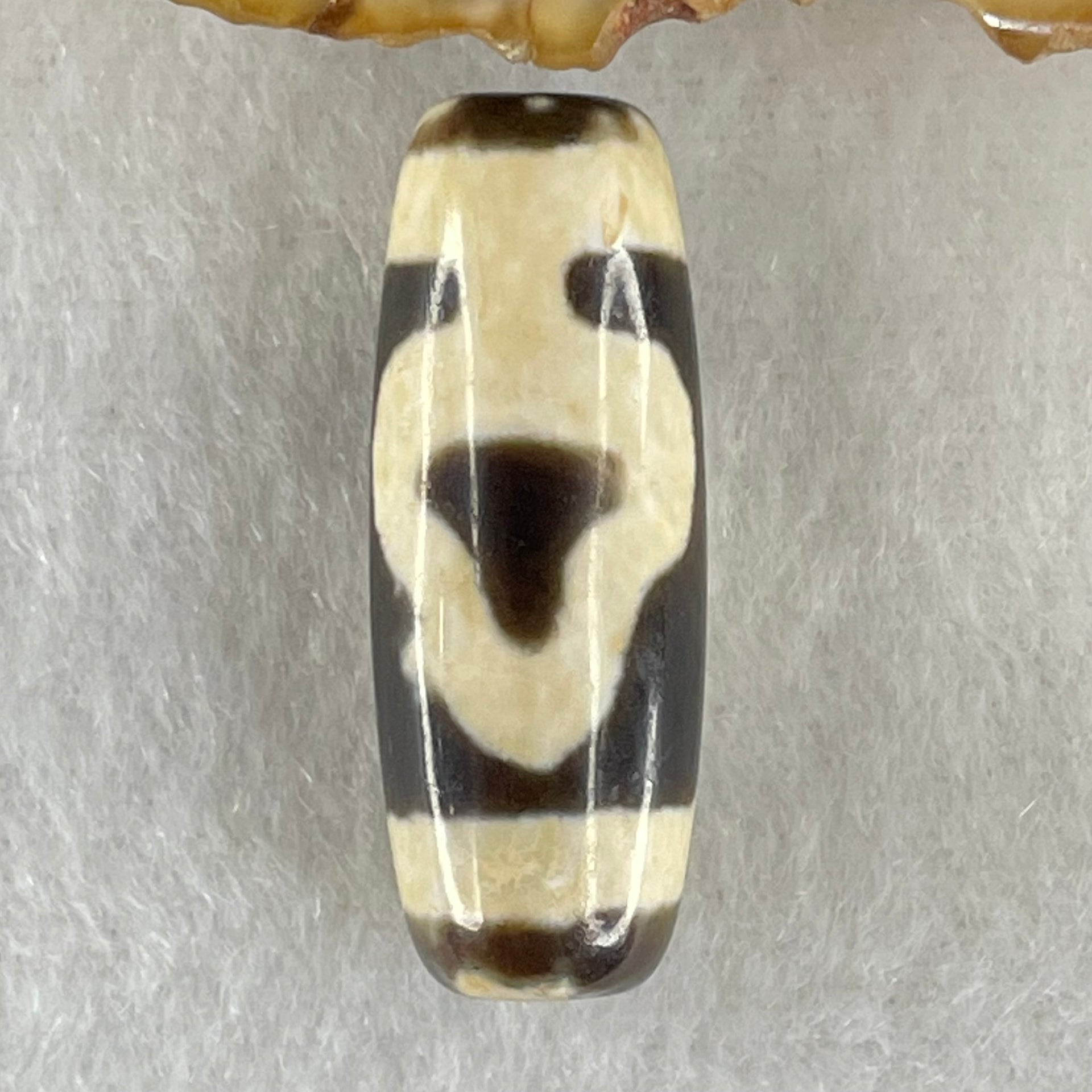 Natural Powerful Tibetan Old Oily Double Bodhi Tree Dzi Bead Heavenly Master (Tian Zhu) 菩提树天珠 5.06g 28.6 by 10.8mm - Huangs Jadeite and Jewelry Pte Ltd