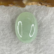 Natural Type A Semi Icy Green Jadeite Oval Shape Cabochon Stone for Setting 3.34g 17.7 by 13.0 by 7.4mm - Huangs Jadeite and Jewelry Pte Ltd