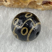 Natural Powerful Tibetan Old Oily Agate 9 Eyes Dzi Bead Heavenly Master (Tian Zhu) 九眼天诛 1.42g 10.0 by 10.3mm - Huangs Jadeite and Jewelry Pte Ltd