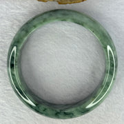 Type A Green with Moss Green Jadeite Bangle Internal Diameter 58.3mm 81.39g 17.3 by 8.9mm (Close to Perfect) - Huangs Jadeite and Jewelry Pte Ltd
