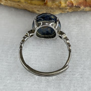 Good Grade Natural Blue Pietersite in S925 Sliver 2.84g 11.2 by 6.5mm (Adjustable Size) - Huangs Jadeite and Jewelry Pte Ltd