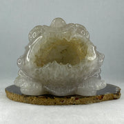 Natural White Agate with Citrine 3 Legged Toast Display 800.5g 113.0 by 85.0 by 90.0mm - Huangs Jadeite and Jewelry Pte Ltd