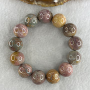 Natural Alashan Agate Greyish Pink Beads Bracelet 62.19g 15cm 15.7mm 13Beads - Huangs Jadeite and Jewelry Pte Ltd